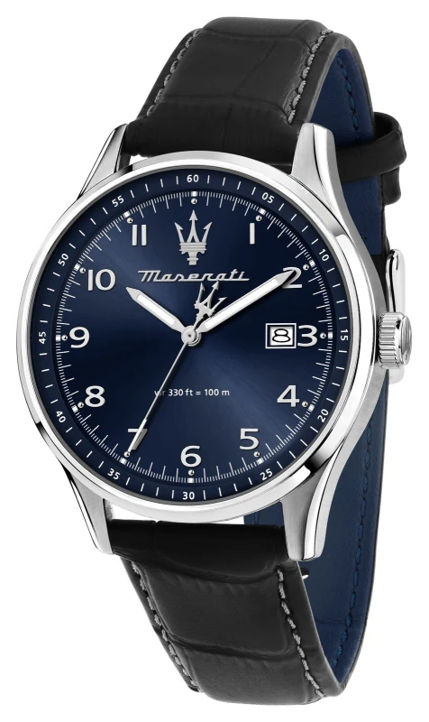 Image of Maserati R8851124003 Mens Sorpasso (42mm) Blue Dial / Black Watch