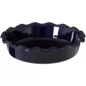 Image of Serving Platter Stoneware Serving Dishes Blue Ceramic Snack Tray Contemporary Serving Plates Round Serving Dish W26 X D26 X H6CM - Premier Housewares