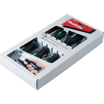 Image of Makita - E-10512 6 Piece Slotted & Pozi Screwdriver Set SL PH2 PZ1 PZ2
