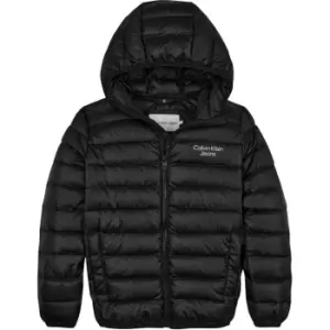 Image of Calvin Klein Jeans Lw Down Logo Jacket - Black