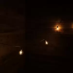 Image of 10 A60 Bulb 4.5m Jute Rope Party Festoon Christmas Outdoor Lights in Warm White