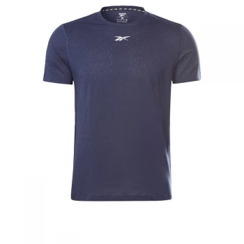 Image of Reebok Workout Ready Mesh T-Shirt Mens - Vector Navy