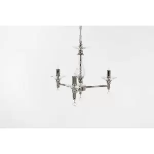 Image of Impex San Marino Nickel 3 Arm Chandelier