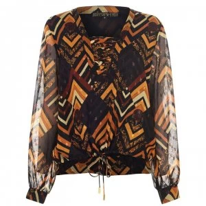 Image of Biba Chevron Blouse - Multi