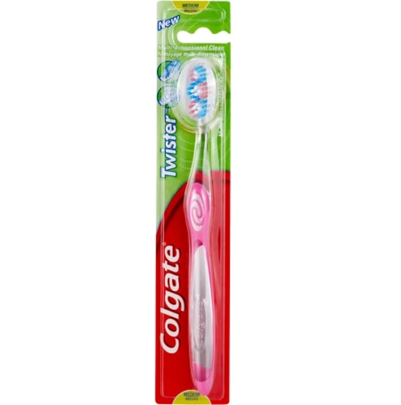 Image of Colgate Twister Medium Toothbrush - Pink Twister_PNK-44991