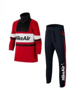 Image of Nike Nsw Air Older Boys Tracksuit - Red/Black