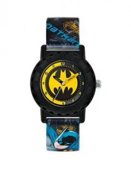 Image of Disney Batman Yellow And Black Dial Printed Strap Kids Watch