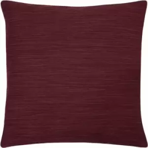 Image of Evans Lichfield - Dalton Slub Textured Cushion Cover, Wine, 43 x 43 Cm