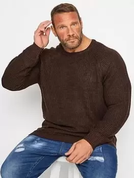 Image of BadRhino Burgundy Red Fisherman Knitwear, Red, Size 1Xl, Men