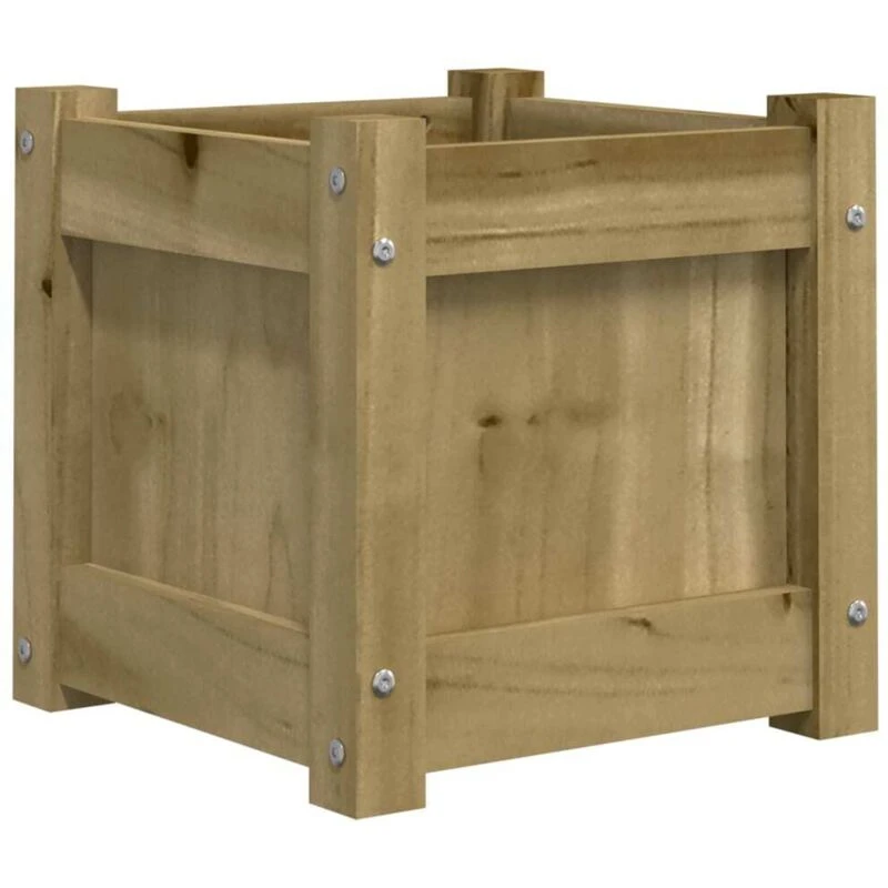 Image of vidaXL Garden Planter 31x31x31cm Impregnated Wood Pine, Brown 837402
