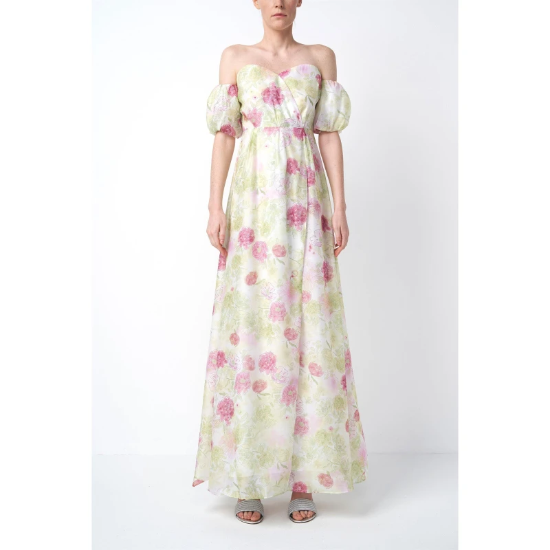 Image of True Decadence TRUE Wrap Dress Green Pink WCol female 10 (S)