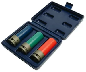 Image of Laser Tools 3039 Wheel Nut Set 3pc Chrome Molybdenum