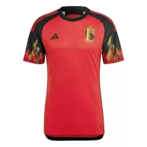 Image of adidas Belgium Home Authentic Shirt 2022/2023 Mens - Red