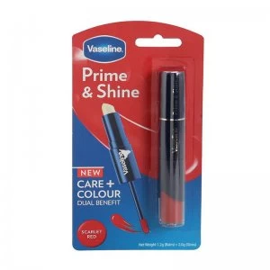 Image of Vaseline Prime & Shine Scarlett 2-in-1 Lip Balm and Coloured