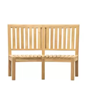 Image of Gallery Interiors Champy Outdoor Tall Back Bench in Natural