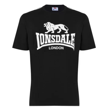 Image of Lonsdale Large Logo T Shirt Mens - Black