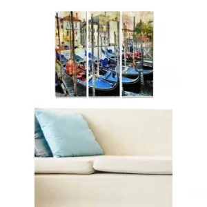 Image of MDF234460462 Multicolor Decorative MDF Painting (3 Pieces)