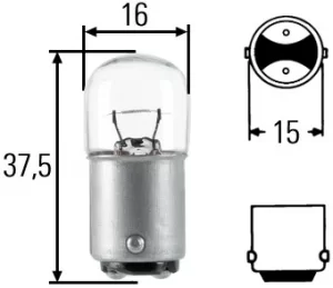Image of Bulb R5W 24V 8GA002071-361 by Hella
