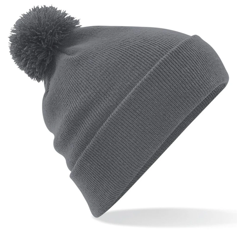 Image of Beechfield Beechfield Men Original Pom Pom Winter Beanie Hat in Mid Grey Mid Grey One Size Male 5057520819211