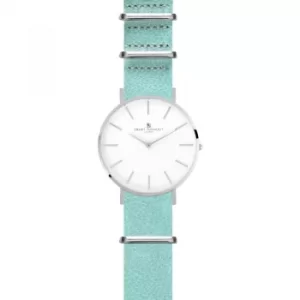 Image of Unisex Smart Turnout Master Watch Mint Embossed Leather Strap Watch