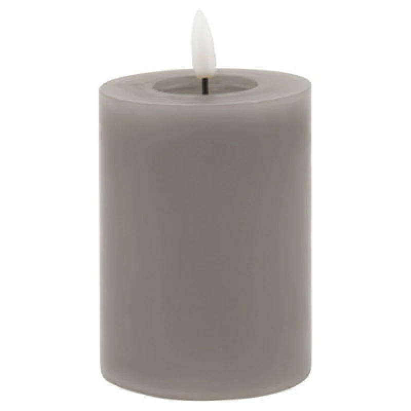 Image of Love Lace Melt Effect 3x4 Grey LED Wax Candle Grey