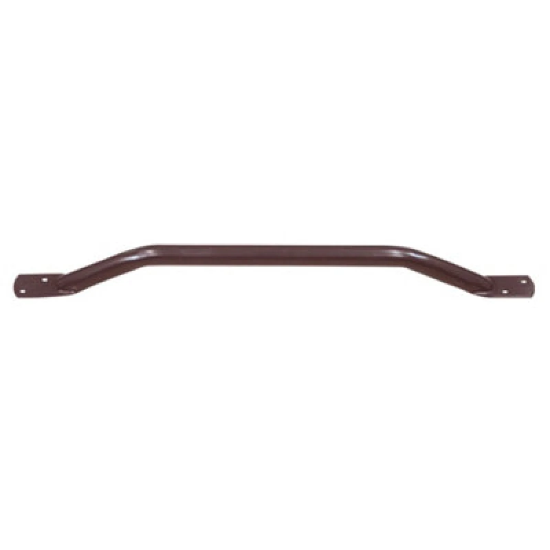 Image of Loops Brown Steel Pipe Grab Bar - 600mm Length - Rounded Safety Ends - Epoxy Coating Metallics