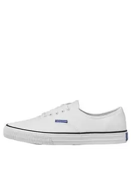 Image of Jack & Jones Curtis Canvas Trainers - White, Size 41, Men