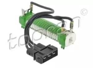 Image of TOPRAN Pre-resistor, electro motor radiator fan 115 557 VW,SEAT,Transporter IV Bus (70B, 70C, 7DB, 7DK, 70J, 70K, 7DC, 7DJ),SHARAN (7M8, 7M9, 7M6)