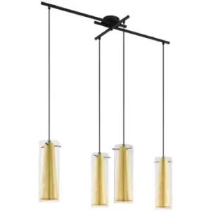 Image of Netlighting Pinto 4 Lamp Cluster Pendant Ceiling Light Black