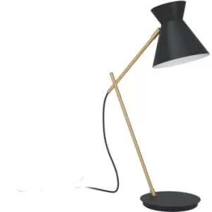 Image of AMEZAGA Table Lamp Black/Brass - Black, Brass - Eglo