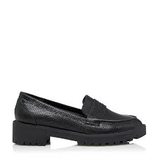 Image of Head Over Heels by Dune Black 'Genica' Block Heel Loafers - 3