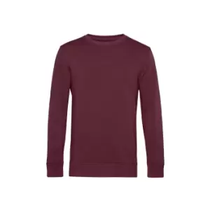 Image of B&C Mens Organic Crew Neck Sweat (S) (Burgundy)