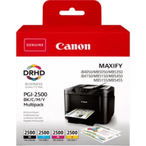 Image of Canon PGI2500 Black and Tri Colour Ink Cartridge