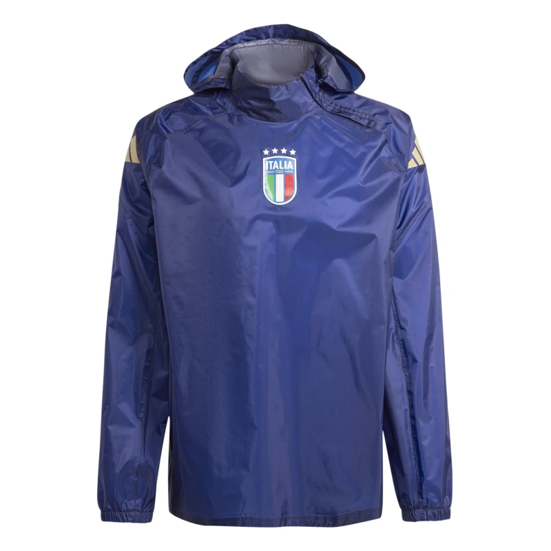 Image of adidas Italy Tiro 24 Pro Rain Top Adults - Blue Blue XS