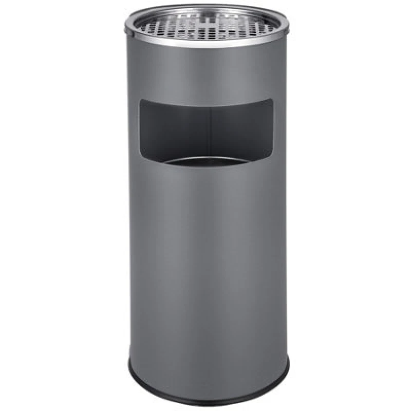 Image of Tectake Ashtray With Bin - Outdoor Bin - Anthracite