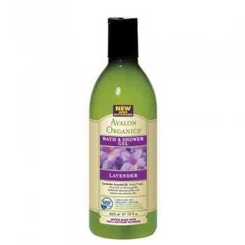 Image of Avalon Organics Lavender Bath & Shower Gel 350ml