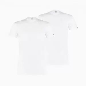 Image of PUMA Basic Mens Crew Neck T-Shirt 2 Pack, White, size Large, Clothing
