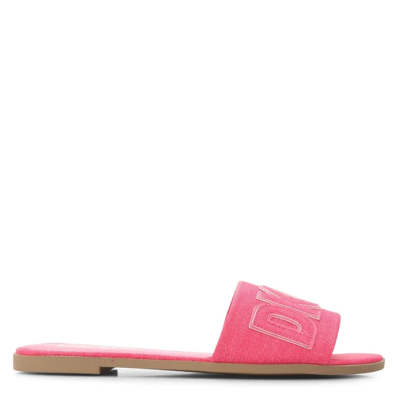 Image of DKNY Willow Flat Sliders Pink female UK 4