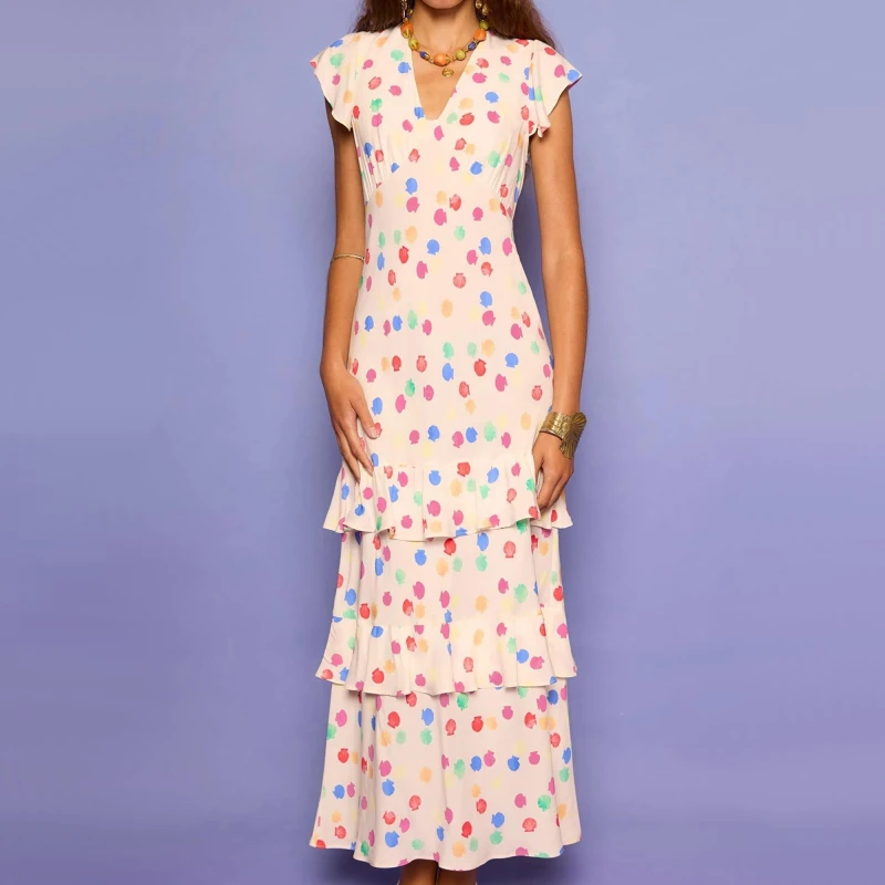 Image of RIXO Meena Dress Multi Colour female 8