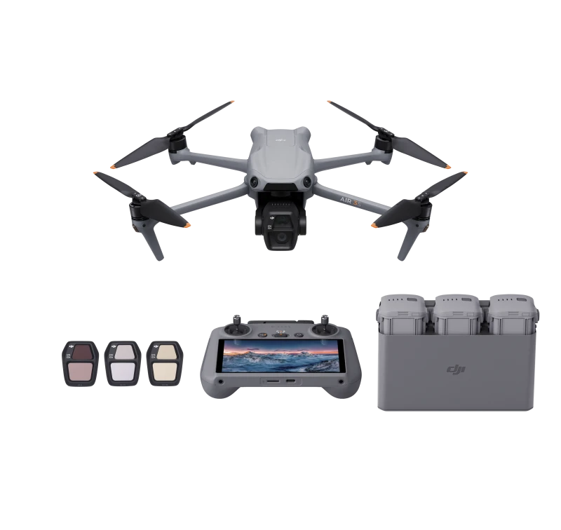 Image of DJI Air 3S Drone Fly More Combo with RC 2 Remote Controller - Grey, Silver/Grey 6941565989932