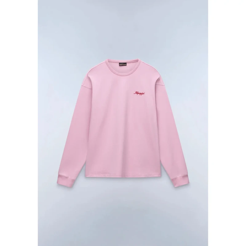 Image of Long sleeve T-Shirt Napapijri Uyuni Violet Male S