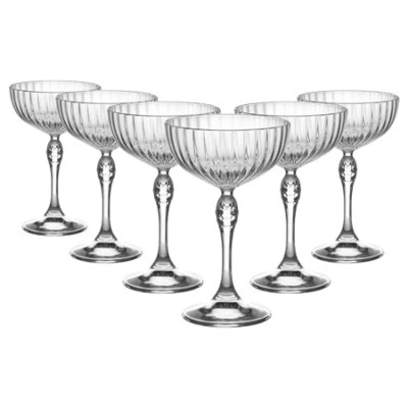 Image of Bormioli Rocco America '20s Champagne Cocktail Saucers - 230ml - Clear - Pack of 6 Clear unisex