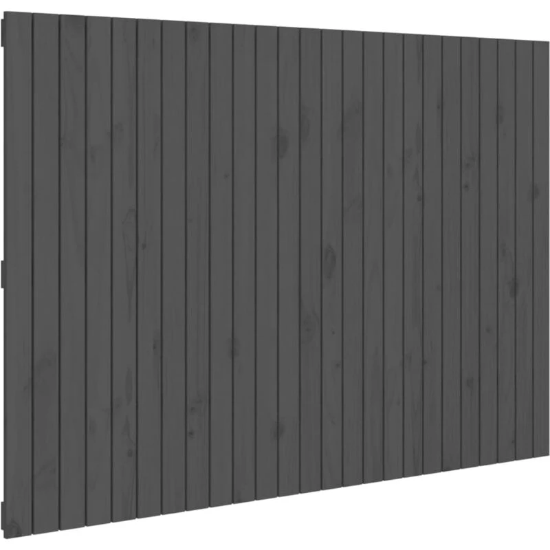 Image of Vidaxl Wall Headboard Grey 159.5X3X110 Cm Solid Wood Pine, Grey 824950