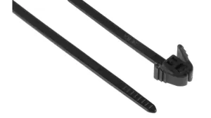 Image of Cable tie 200 mm Black Wing lock Releasable HellermannTyton
