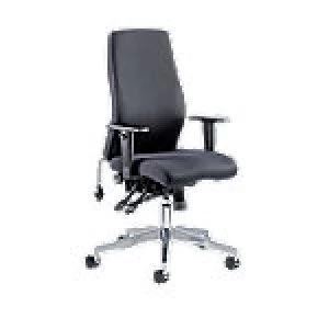 Image of Posture Chair Onyx Ergo Black Fabric With Adjustable Arms