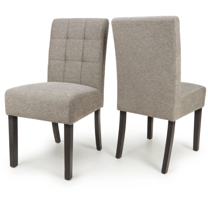 Image of Shankar Set of 2 Moseley Weave Mocha Dining Chairs Mocha - Walnut unisex 58x92x45