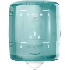 Image of Tork Reflex Centrefeed Dispenser White and Turquoise M4, Single-sheet Dispensing, Performance Range, 473180