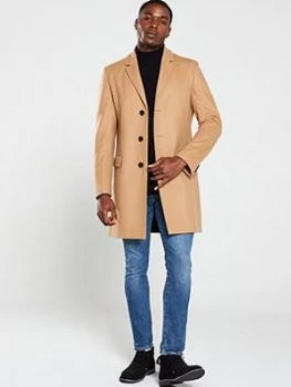 Image of Hugo Boss Migor Wool Coat Camel Size 50 Men