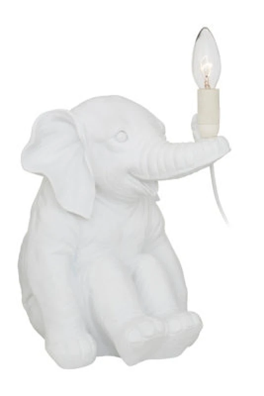 Image of Orsina Elephant Table Lamp With Handheld Bulb Socket, Novelty Animal Bedside Light, Fun Sitting Lamp On A Table