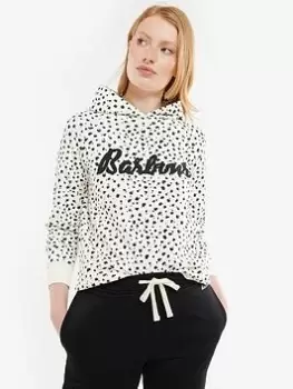 Image of Barbour Print Otterburn Hoodie, White, Size 12, Women